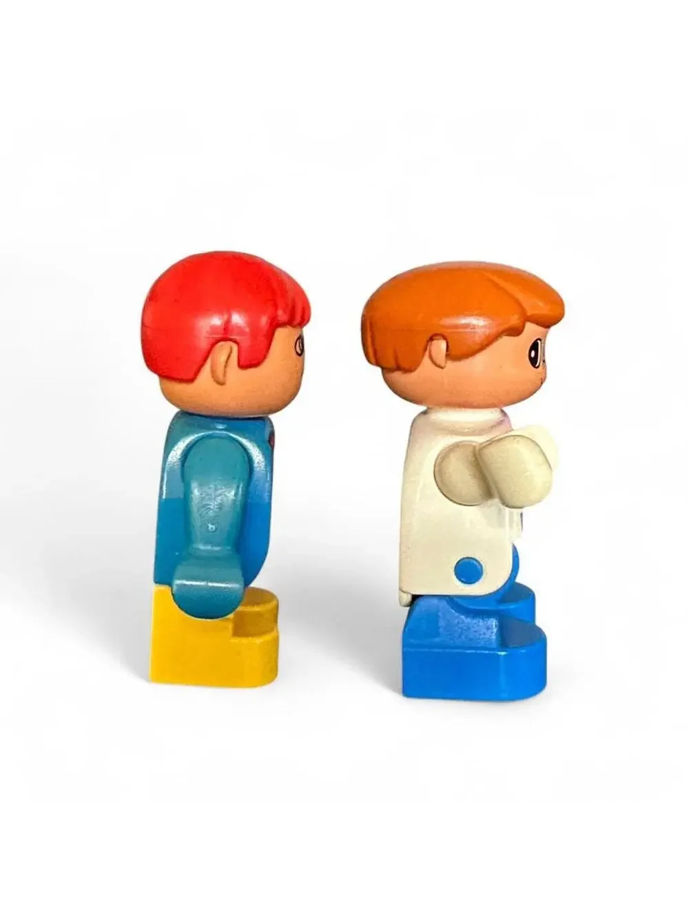 Vintage LEGO DUPLO Figures Suspender Boy & Patterned Sweater Boy 1980s